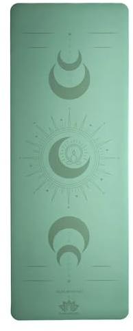 Esterilla de Yoga Antideslizante Namastecita – Caucho Natural 4mm – Diseño ‘Dara’ en Turquesa – Mat Profesional, Incluye Bolsa de Transporte