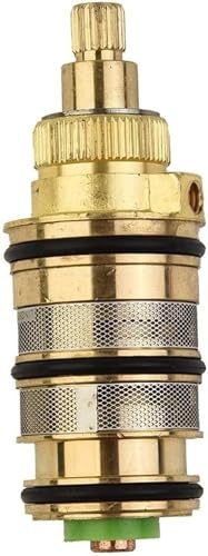 20-50℃ Thermostat-Wannenarmatur Duschventil, Ersatz-Messing-Thermostatkartusche für Mischer, verchromtes massives Messing, Duschkartusche für Thermostatarmatur