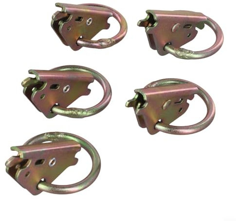E-Track Tie Down Ring Set di ancoraggi in acciaio O Ring per rimorchio RV camper Van Cargo sistema di fissaggio per una maggiore sicurezza del carico in camper, rimorchi e barche