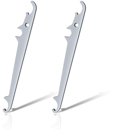 Folzirt 2 Stück Fenster Einstellschlüssel mit chromierter Oberfläche für Fenster Ecklager,hochwertiger Stahl Ecklagerschlüssel, Fensterbeschläge,Fenster Einstellwerkzeug