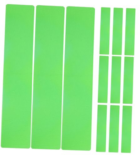 Toddmomy 12PCS Green Court Line Markers Flat Rectangular Boundary Pads for Tennis Soccer Volleyball Badminton with Non-slip Stability and High Visibility Outdoor Sports Field Marking Set