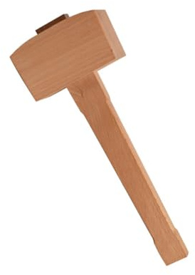 PartyKindom Maillet Bois pour Travail Du Cuir et Menuiserie Marteau à Tête Stable Accessoire Pratique pour Sculpture Artisanale Outil Manuel Hêtre