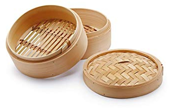 H&H Cestello 2 Livelli Orientale Cottura Vapore In Bamboo Cm12,5