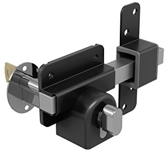 GateMate Long Throw Gate Lock 1490116, Euro Profile Gate Lock for Sheds, Gates & Garage Doors, Keyed Outside & Inside Thumb Turn, 316 Stainless Steel, For Wooden Gates & Doors Up to 70mm (2¾”), 5 Keys