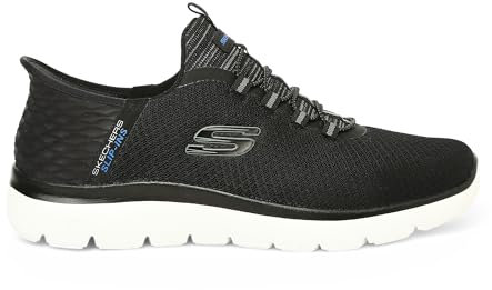 Skechers Summits High Range Herren Sneakers, Black Mesh Trim, 48.5 EU