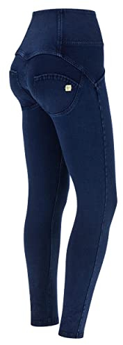 FREDDY - Jeggings Push Up WR.up® Clessidra Superskinny Vita Alta, Denim Scuro, Extra Small