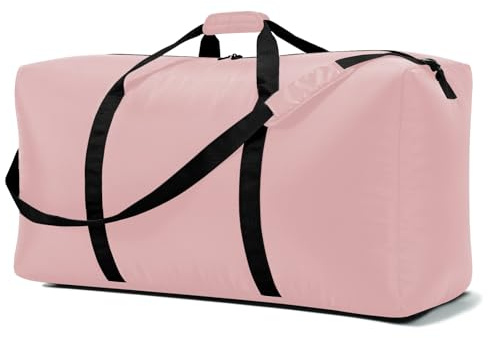 iFARADAY 105L Extra Large Duffel Bag, 32.5 inch Travel Duffel Bag lightweight Luggage Bag-Pink