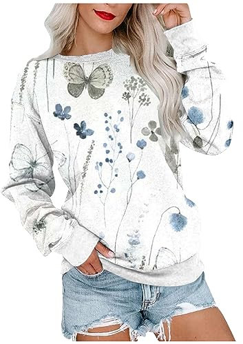 Pullover Damen, Damen Pullover Elegant Sweatshirts Für Crop Cashmere Pullover Damen Langarmshirt Baumwolle & Strickjacken Für Longbluse V Ausschnitt Grün Kuschelpullover Damen (Weiß,L)