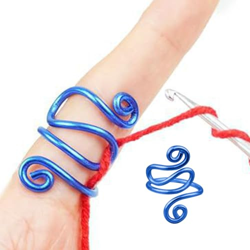 Anillo Ganchillo Para Tejer, Anillo Para Hacer Ganchillo, Ajustables De Bucle De Tejido Anillo De Soporte Abierto De Dedo, Accesorios Trenzados Para Suministros Para Línea De Ganchos Para Tejer A Mano