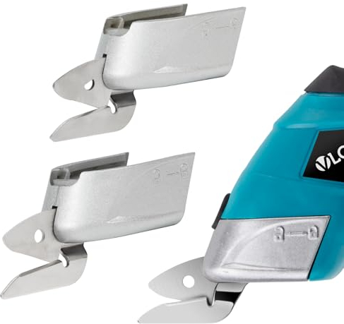 VLOXO Elektrische Schere Ersatzklinge, Pappeschneider Klinge Mehrzweck Haushalt Elektrische Stoffschere Klinge zum Schneiden O und D Typ Cutter 2 Stk. nur Ersatzklingen