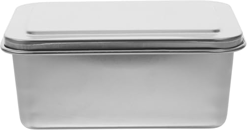 TOPBATHY Teglia da 20,3 cm con coperchio, in acciaio inox, profonda, rettangolare, per cheesecake, arrosto e conservazione, ideale per uso domestico