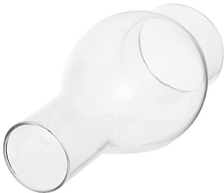 Angoily Lámpara de aceite de cristal, cristal de repuesto, lámpara de petróleo, cilindro de cristal, pantalla de repuesto, lámpara de petróleo, sin base, diámetro superior 3,5 cm, diámetro inferior de