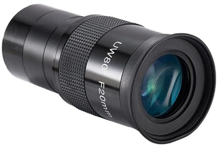 Teleskoptillbehör 2 tum 80 grader ultra vidvinkel F15 mm/20 mm/30 mm okular, metall astronomiskt teleskop tillbehör teleskop okular (20 mm)