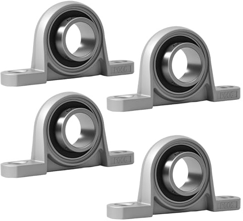 4 stycken vertikala stålager, flänslager 30 mm innerdiameter hölje lager bocken zinklegering kullager stående lager för 3D-skrivare, tryckmaskiner, axelmaskin