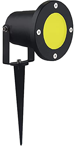 Partenopeautensili® Faretto orientabile con picchetto gu10 da esterno giardino segnapassi luce lampada a led (Luce Calda 3000k, ARMATURA NERA)