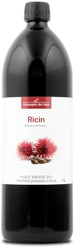 Ricin - Huile Végétale Vierge BIO - Flacon en verre - Première pression à froid - 1L
