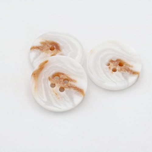 Resin Button 20PCS 4Holes Sewing Craft Round Shape for Clothes Blazer Blouse (20mm, White)