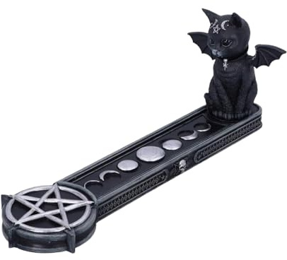 Nemesis Now Cult Cuties Malpuss - Soporte para Incienso (24 cm), Color Negro
