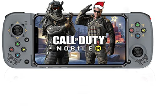 Megadream Wireless Game Controller for iPhone, MFi Bluetooth Mobile Gamepad Joystick for iOS/Android, iPhone 13/Mini/13 Pro Max, 12, 11, for Samsung Galaxy, Nokia, OPPO, Google, Direct Play (Grey)