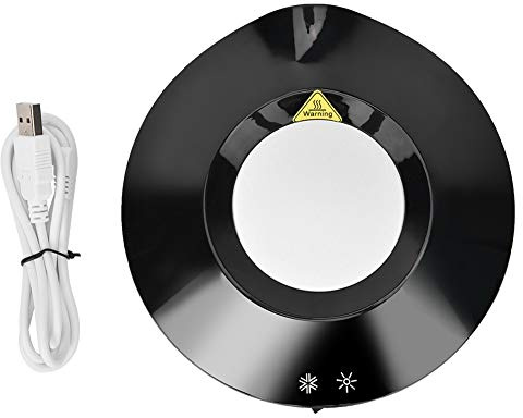 Usb Drink Cooler Bed Warmer Beer Heater Car Cup Holder and Cooling Coaster Dual Electric Chiller Smart Cold Plate Coffee Tabletslaptops Peripherals (Black)