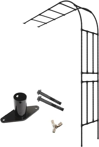 Garten-Torbogenspalier for Kletterpflanzen im Freien, Garten-Halbbogen aus Metall, Gartenbögen und Spaliere, Ballonbogen, Ideen for Klettern (Size : 150x240cm)
