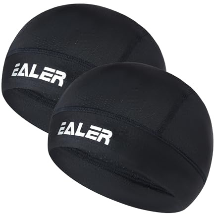 EALER HAC100 Skull Cap Helmet Liner Cooling Mesh Hockey Skull Cap, Cycling Running Hat Sweat Wicking Sports Cap for Men Women