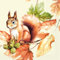 Mank Tissue Servietten Skippy, 33 x 33 cm, 100 Stück – Herbstliches Eichhörnchenmotiv, Weiche und Saugfähige Servietten für Herbstliche Tischdekorationen
