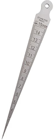 BELLIFFY 1pezzi Taper Metric Welding Gauge Inossidabile Spessimetro Strumento Ispezione Saldatura Per Misurazioni Precisione Spessore Slim Thick