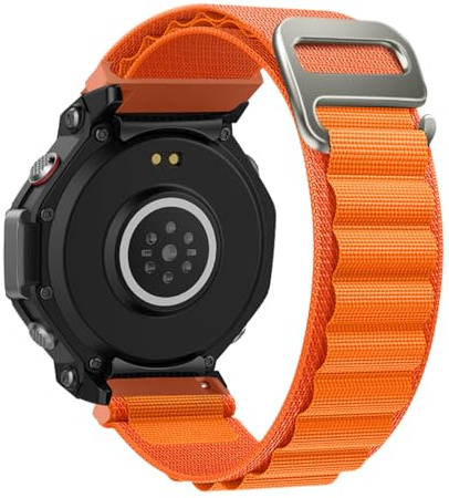 KeeFos Alpine Loop armband, kompatibelt med T-Rex 3, nybrutet titan G-krokar ersättningsarmband - orange