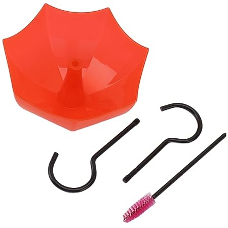 Haofy Feeder Myra Moat Hook 5oz - Genomskinlig Röd Design med ABS och Järn för Enkel Nivåövervakning och Myrförebyggande, trädgårds- och Balkonganvändning (#11)