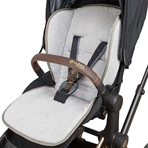 Babysanity® Weicher, universeller Sitzverkleinerer für Neugeborene, weiche Polsterung, Bezug aus Frottee, 100 % Baumwolle, seitliche Abdeckung, hergestellt in Italien, Grau