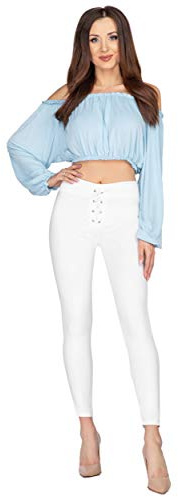 SOFTSAIL Damleggings med hög midja för damer stretchig andningsbar full längd bekväma dragskobyxor FS323