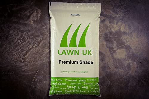Premium Shade Grass Seed Lawn UK - 2KG Ultra Hardwearing - 60sqm Coverage - Ultimate Grass Seed for Shaded Lawns - Super Durable - Tough Lawn Mixture - Fast Growing