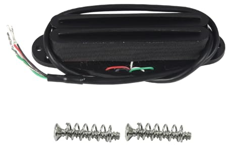 FLEOR Hot Rail Keramik Single Coil Sized Humbucker Pickup 6-7K Tonabnehmer für ST E-Gitarre, Vollschwarz