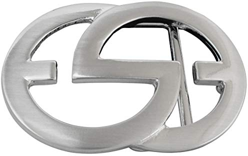 BELTINGER Gürtelschließe Emil 4,0 cm | Buckle Wechselschließe Gürtelschnalle 40mm Massiv | Druckknopf-Gürtel bis 4cm | Silber matt