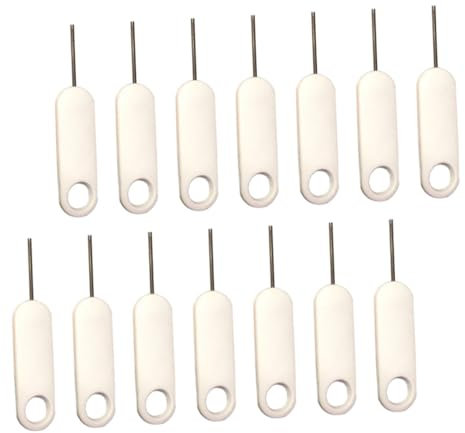Uonlytech 20pcs Sim Card Reader Tablet Remover Ejector Tool Universal Tray E Tool Needle Pin Remover Phone Removers Sim Remove Pin Tray Eject Pin Ejector Removal Cell Phone White Sd Card Abs