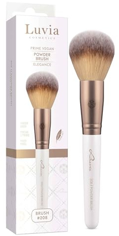 Pennello professionale Luvia, pennello per trucco in polvere, pennello per polvere per il viso, pennello cosmetico vegano, 208 // pennello per polvere – Elegance