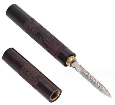 YAFIYGI Stainless Steel Puerh Tea Knife with Wooden Handle Professional Ice Pick & Tea Cake Tool for Breaking Bricks Multi-functional Needle for Kitchen Bars Picnics Camping Hidden Blade Option