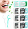ZYKORT 400 Piezas Hilo Dental con Mango, Seda Dental Desechable en Caja Portátil, 100 Dental Floss Olor a Menta y 300 Dental Floss Comunes para Limpieza de Dientes, Eliminar Residuos de Alimentos