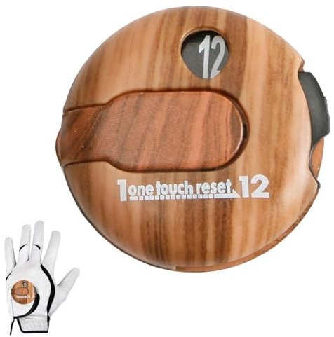 Qikam Golf Counter Clicker,Schlagzähler für Minigolf mit Clip - Minigolf-Schlagzähler, einfache Befestigung, Scorekeeper, bis zu 12 Schläge, mit One-Touch-Reset-Clip