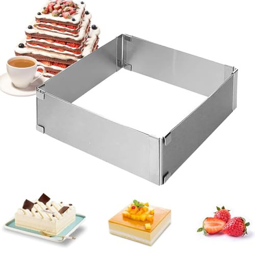 Rdddhur Cornice da forno rettangolare regolabile, per torte, pizza, decorazione per feste