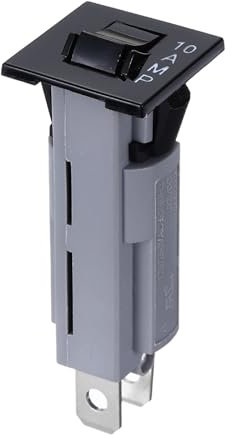 sourcing map Thermal Circuit Breakers 125/250VAC 32VDC 10A Manual Reset Electric Button Breaker Thermal Overload Protector for Electrical Equipment