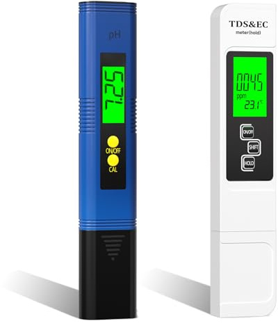 RUNBO 4-in-1 pH Messgerät Wasser – pH/TDS/EC/Temperatur Messgerät für Aquarium, Pool, Trinkwasser, Schwimmbad