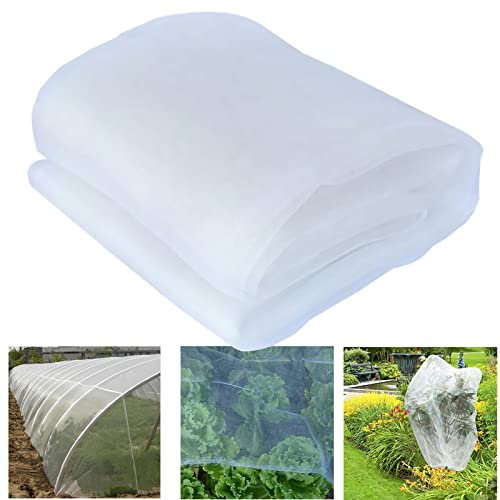 Premium ct rete per giardino – 17 x 19 m maglia bianca protezione schermo per ortaggi, piante, frutta e fiori, protegge contro zanzare, uccelli, mosche e farfalle