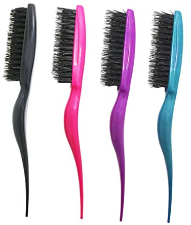 OATIPHO 4pièces Brosse à Poils De Sanglier Peignes Et Brosses à Crêper Pour Salon De Coiffure Lot