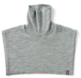 Dilling Men's Natural Merino Wool Neck Warmer, grey mixed, L