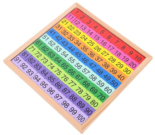 JOINPAYA Jouet Mathématique en Bois pour Garçon Et Filles, Planche De Calcul 1-100 Grosse Taille, Apprentissage du Comptage Et Calcul, Éducatif Maternelle, Jeu D’éveil Montessori