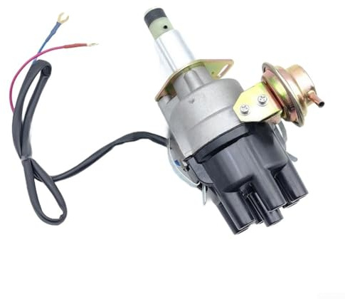 Distributore di accensione elettronico,Componente per 240Z 260Z 280Z 280ZX 6L 1970-1983 Installazione stabile OE 22100-V2600E,Sostituzione affidabile del metallo di plastica d'argento
