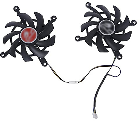 YROHGKPN Colorido 1660 RTX2060 - Enfriador de tarjetas gráficas de 4 cables, 4 pines, 2 unidades, 85 mm, 12 V, VGA, ventilador de refrigeración