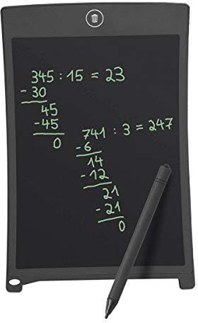 Wedo 66908501 LCD Schreib und Maltafel, mit Stift, Magnetstreifen, elektronische Löschung, 14,3 x 0,4 x 21,9 cm, schwarz